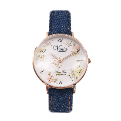 FLOWER TIME-VC2838-DEEP BLUE DENIM